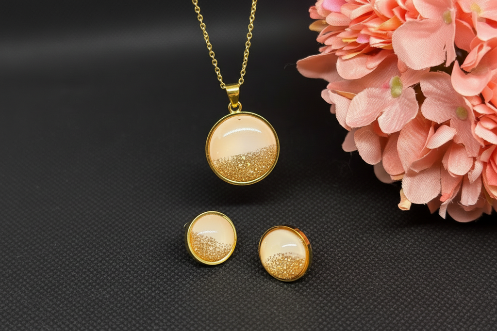 Rosa Glitzer Set