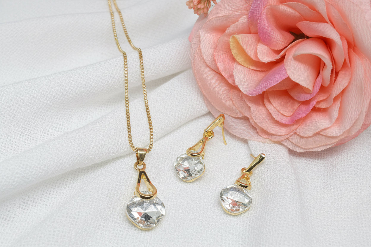 Schmuckset Zirkonia rund